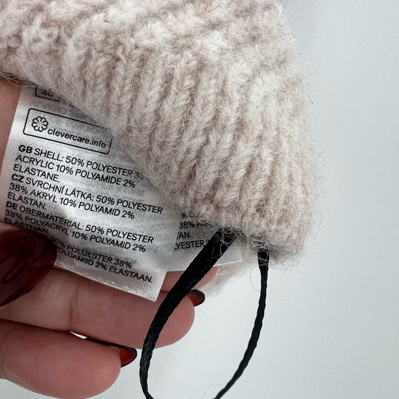 H&M Rib Knit Crop Top In Dark Beige - Picture 4 of 5